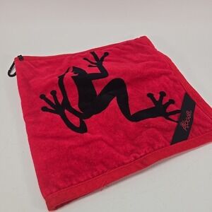 Frogger Amphibian Red Golf Towel